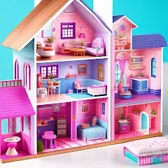 Скачать взлом Doll House Design Doll Games (Дизайн кукольного домика игры с куклами)  [МОД Все открыто] - последняя версия apk на Андроид