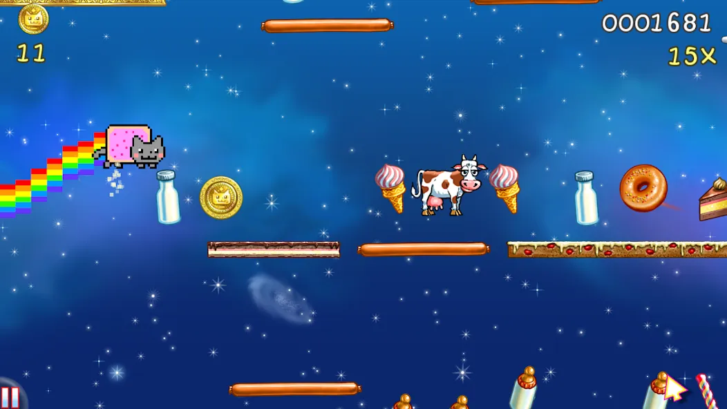 Nyan Cat: Lost In Space (Нян Кэт)  [МОД Много денег] Screenshot 1