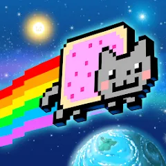 Взлом Nyan Cat: Lost In Space (Нян Кэт)  [МОД Много денег] - последняя версия apk на Андроид