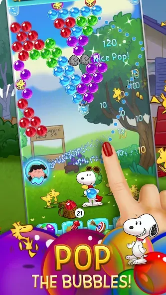 Bubble Shooter - Snoopy POP! (Бабл шутер)  [МОД Unlocked] Screenshot 1