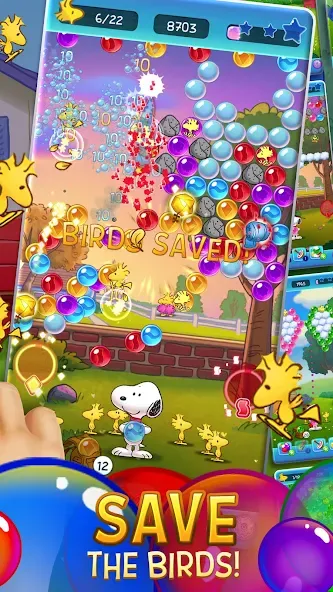 Bubble Shooter - Snoopy POP! (Бабл шутер)  [МОД Unlocked] Screenshot 2