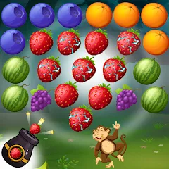 Взломанная Fruits Shooter Pop (Фрутс Шутер Поп)  [МОД Много денег] - полная версия apk на Андроид