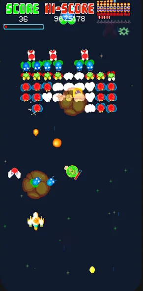 Galaxiga Retro Arcade Action (Галаксига Ретро Аркейд Экшн)  [МОД Все открыто] Screenshot 2