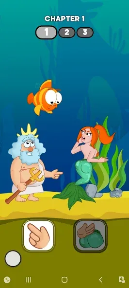 Neptune vs Mermaid: Fish Prank (Нептун против Русалки)  [МОД Много монет] Screenshot 1