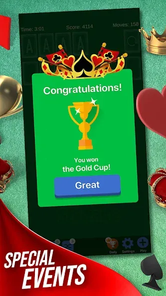 Solitaire + Card Game by Zynga  [МОД Unlimited Money] Screenshot 3