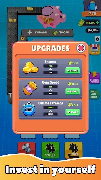 Gear Clicker (Гир Кликер)  [МОД Все открыто] Screenshot 4