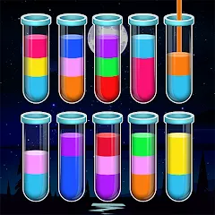 Взлом Water Sort Color Sorting games (Вотер Сорт Колор Сортинг гейм)  [МОД Бесконечные деньги] - последняя версия apk на Андроид