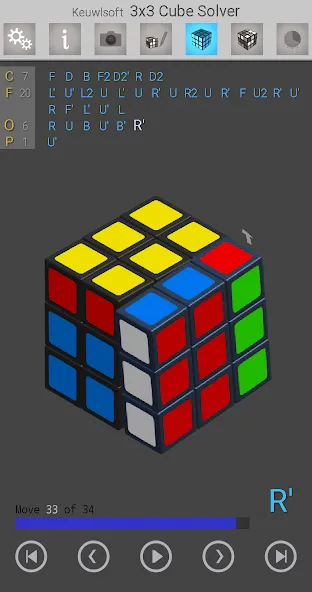 3x3 Cube Solver (х3 кубик решатель)  [МОД Меню] Screenshot 1