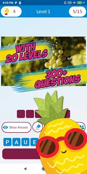 Guess the fruit name game  [МОД Много денег] Screenshot 3