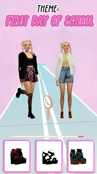 Fashion Battle - Girl Dress Up  [МОД Бесконечные монеты] Screenshot 1