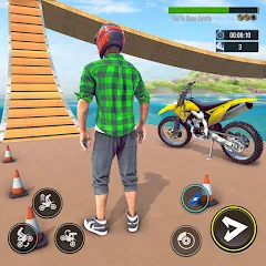 Взломанная Bike Stunt : Motorcycle Game  [МОД Много монет] - стабильная версия apk на Андроид