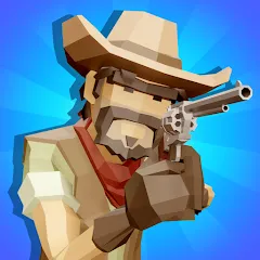 Взломанная Western Cowboy: Shooting Game (Вестерн Каубой)  [МОД Все открыто] - стабильная версия apk на Андроид