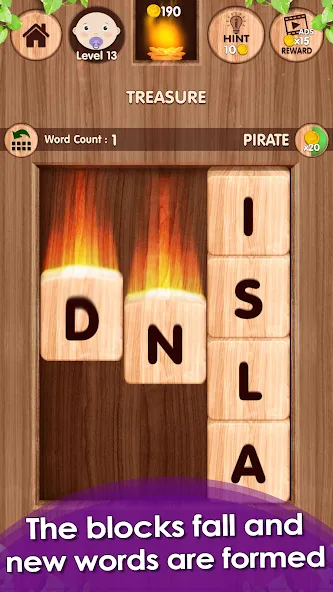 Falling Word Games - Addictive (Фоллинг Уорд Геймс)  [МОД Menu] Screenshot 2