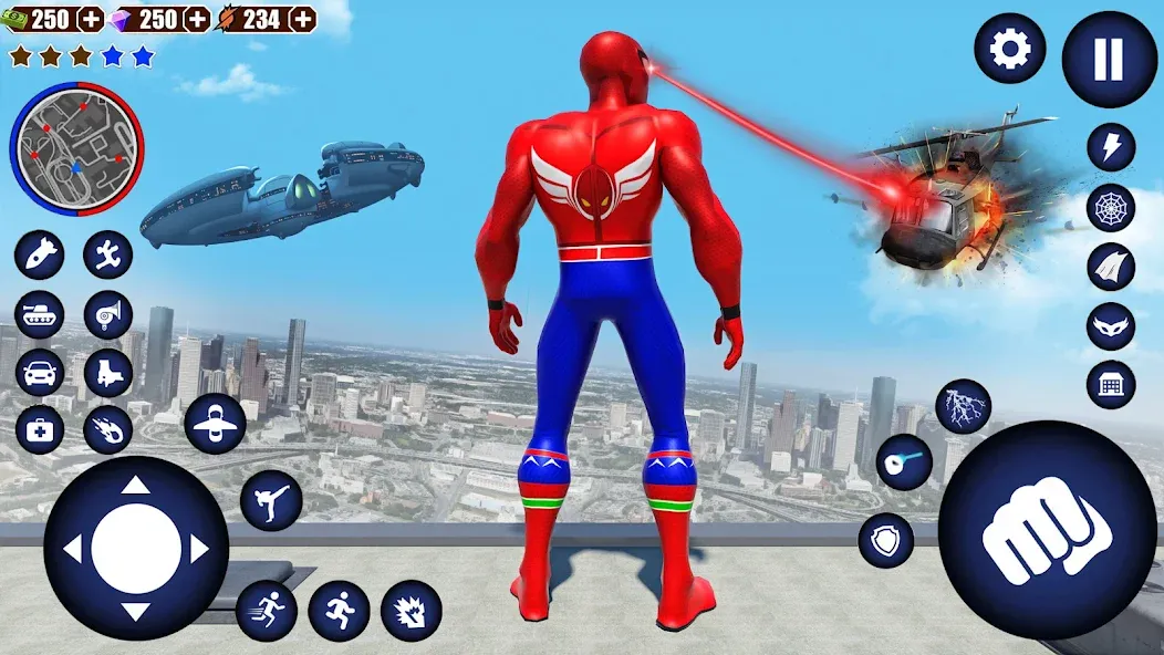 Flying Superhero Robot Games (Флайинг Супергерой Робот Игры)  [МОД Бесконечные деньги] Screenshot 3