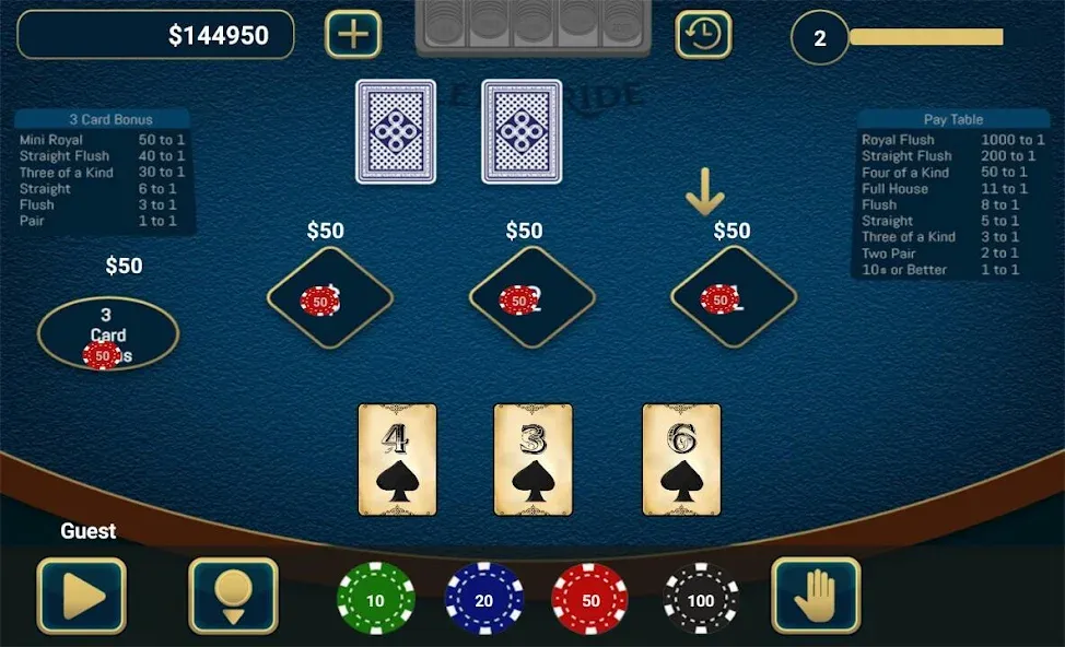 Let It Ride Poker  [МОД Бесконечные деньги] Screenshot 1