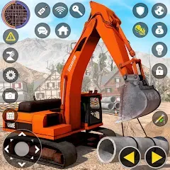 Взломанная Construction Excavator Game 3D  [МОД Много монет] - стабильная версия apk на Андроид