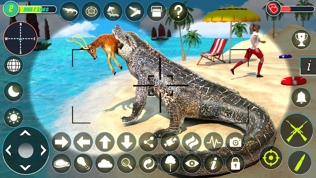 Crocodile Hunting Animal Games (Крокодил Охота Игры с животными)  [МОД Unlimited Money] Screenshot 1