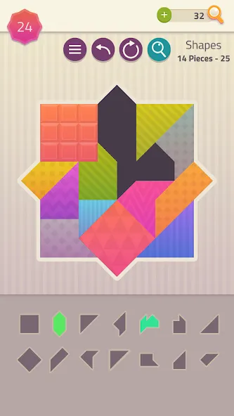 Polygrams - Tangram Puzzles (Полиграммы)  [МОД Unlimited Money] Screenshot 4