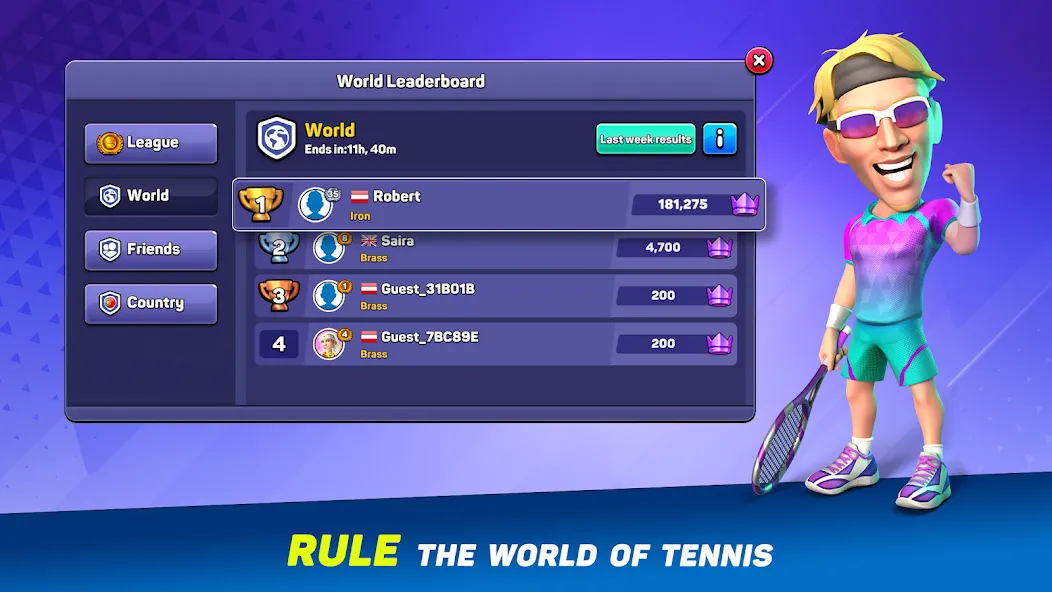 Mini Tennis: Perfect Smash (Мини Теннис)  [МОД Бесконечные деньги] Screenshot 4