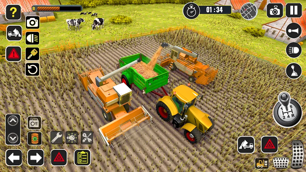 Tractor Farming Game Harvester  [МОД Бесконечные деньги] Screenshot 3