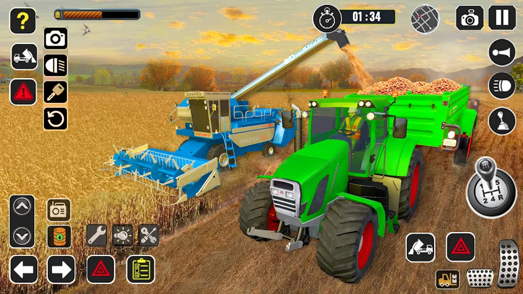 Tractor Farming Game Harvester  [МОД Бесконечные деньги] Screenshot 4