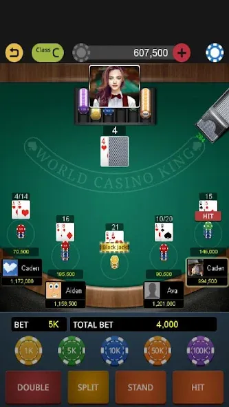 World Blackjack King  [МОД Menu] Screenshot 1