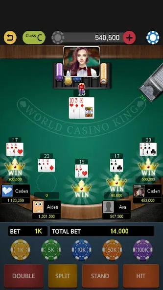 World Blackjack King  [МОД Menu] Screenshot 2