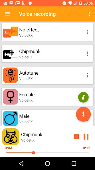 VoiceFX - Voice Changer with v  [МОД Бесконечные деньги] Screenshot 1