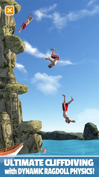 Flip Diving (Флип дайвинг)  [МОД Много денег] Screenshot 1