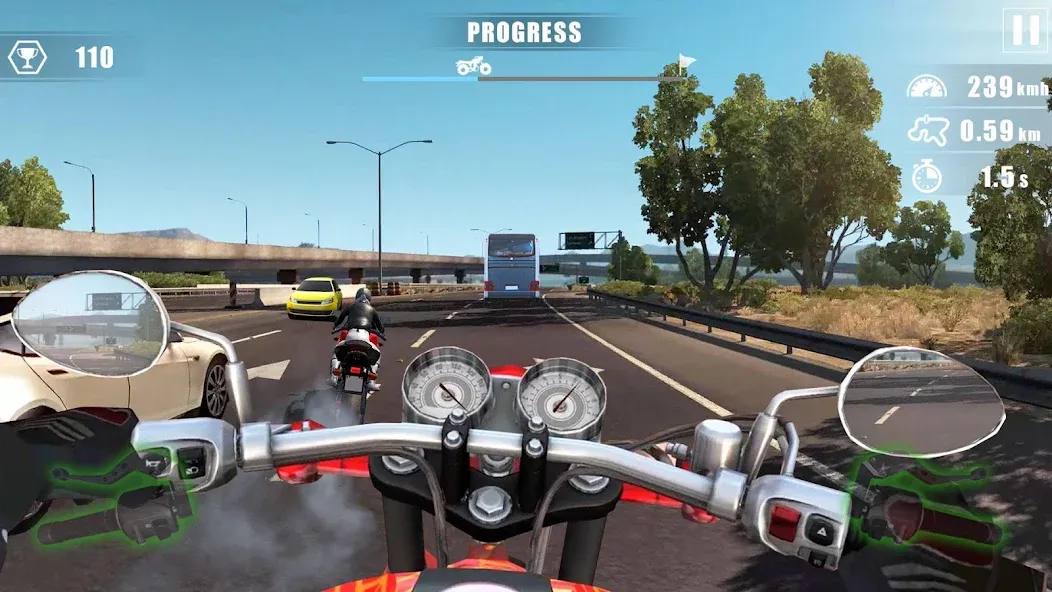 Moto Bike Race : Driving Car (Мото Байк Рейс)  [МОД Mega Pack] Screenshot 3