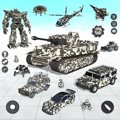 Взлом Tank Robot Game Army Games (армейский танк робот трансформационная игра)  [МОД Бесконечные монеты] - полная версия apk на Андроид