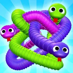 Взлом Tangled Snakes Puzzle Game (Танглед Снейк 3Д)  [МОД Меню] - последняя версия apk на Андроид