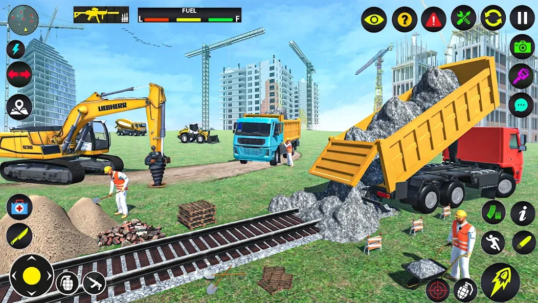 Excavator Simulator Crane Game (Экскаватор Симулятор Кран Игра)  [МОД Бесконечные монеты] Screenshot 1