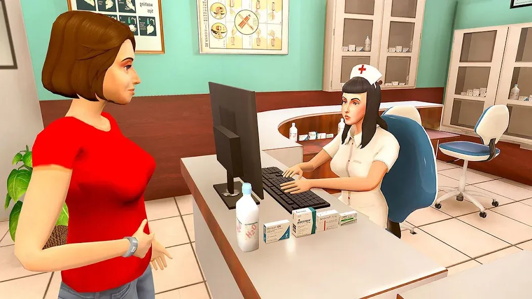 Virtual Pregnant Mom Baby Care (Виртуальная беременная мама Уход за младенцем)  [МОД Unlocked] Screenshot 1