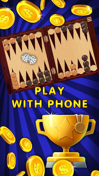 Backgammon Nard offline online  [МОД Бесконечные монеты] Screenshot 4