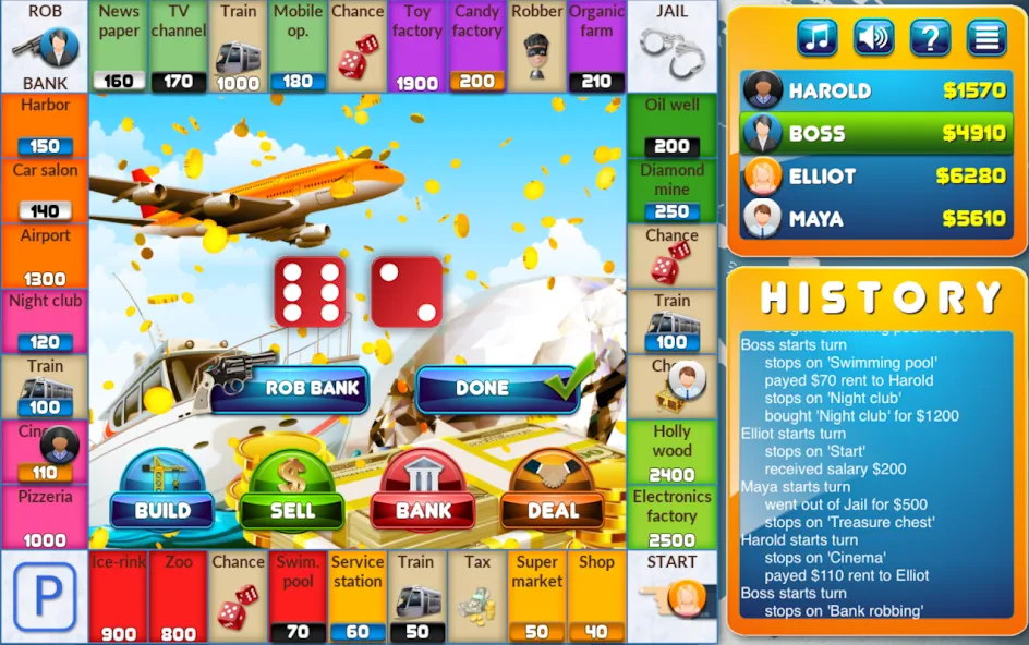 CrazyPoly - Business Dice Game (КрейзиПоли)  [МОД Много денег] Screenshot 1