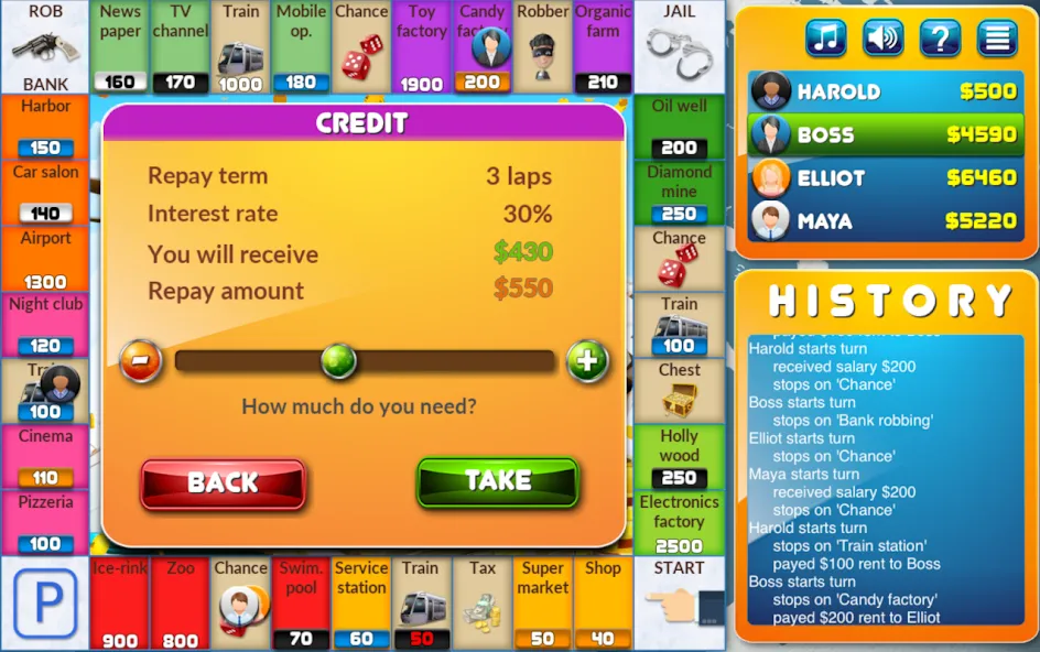 CrazyPoly - Business Dice Game (КрейзиПоли)  [МОД Много денег] Screenshot 4