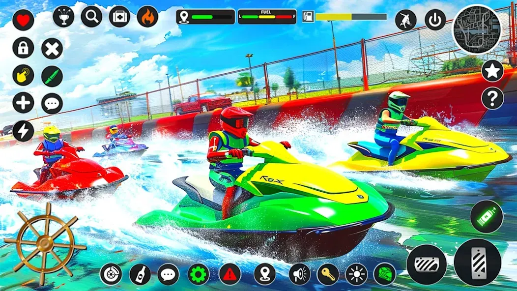 Jetski Boat Racing: Boat Games (Джетски Гонки на лодках)  [МОД Меню] Screenshot 2