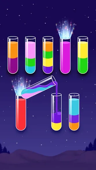 Color Water Sort Wooden Puzzle (Цвет воды Сорт Вуди Пазл)  [МОД Mega Pack] Screenshot 4