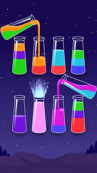 Color Water Sort Wooden Puzzle (Цвет воды Сорт Вуди Пазл)  [МОД Mega Pack] Screenshot 5