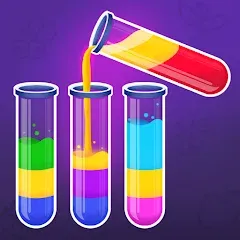 Скачать взломанную Color Water Sort Wooden Puzzle (Цвет воды Сорт Вуди Пазл)  [МОД Mega Pack] - последняя версия apk на Андроид