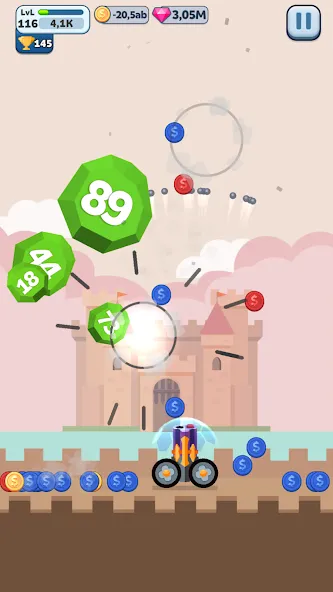 Ball Blast Cannon blitz mania (Балл Бласт Кэннон блиц мания)  [МОД Бесконечные монеты] Screenshot 5