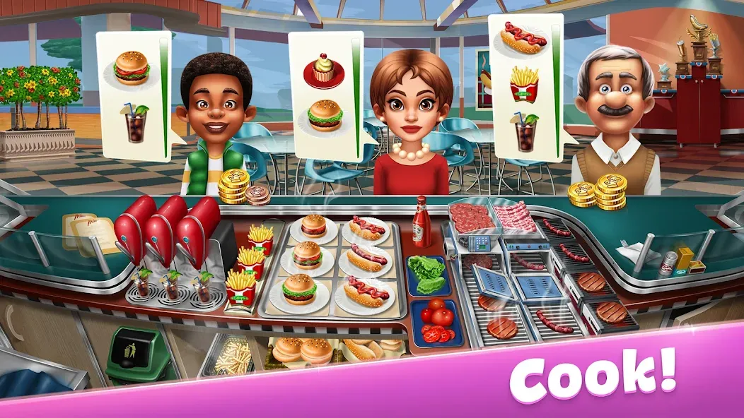 Cooking Fever: Restaurant Game  [МОД Unlimited Money] Screenshot 1