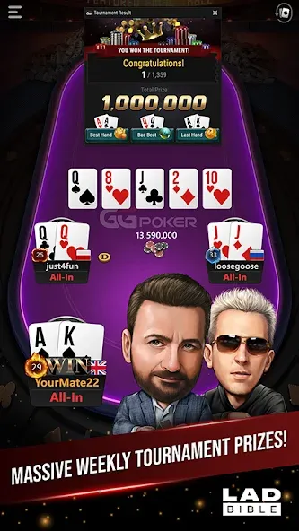 GGPoker UK - Real Online Poker (Покер Великобритания)  [МОД Много денег] Screenshot 1