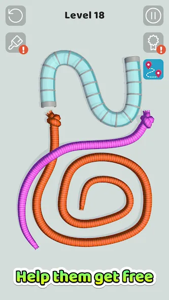 Tangled Snakes (Танглд Снейкс)  [МОД Все открыто] Screenshot 2