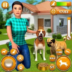 Скачать взломанную Pet Dog Family Adventure Games  [МОД Все открыто] - полная версия apk на Андроид