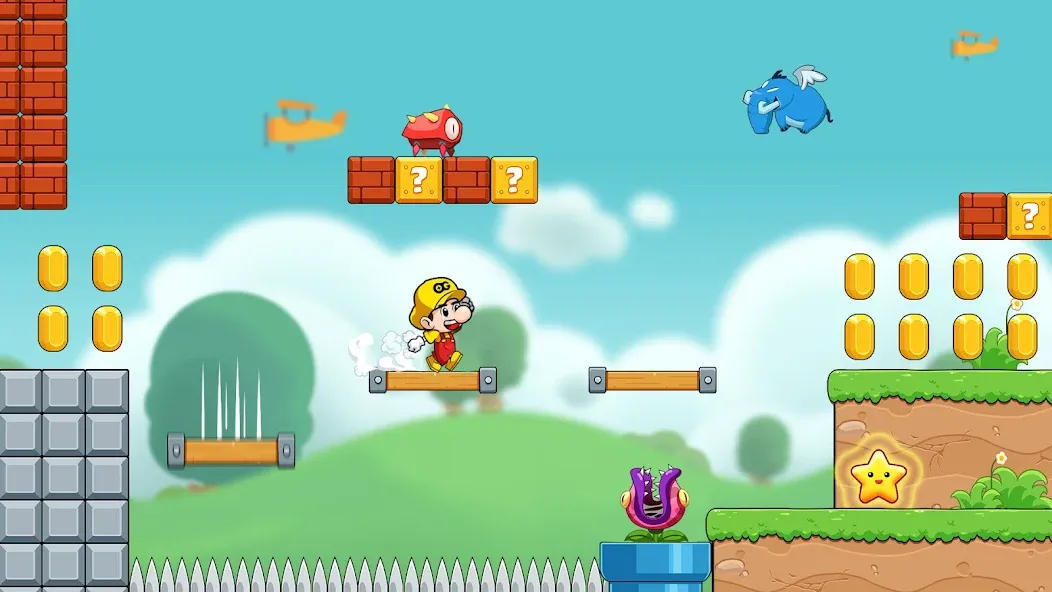 Bean's World Super: Run Games  [МОД Много монет] Screenshot 1