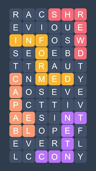 Word Search - Evolution Puzzle  [МОД Бесконечные монеты] Screenshot 2