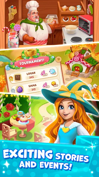 Candy Valley - Match 3 Puzzle  [МОД Unlimited Money] Screenshot 2