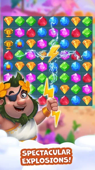 Pirate Treasures: Jewel & Gems  [МОД Бесконечные монеты] Screenshot 3